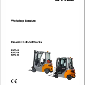 Still Electric Forklift Truck RX70: RX70-16, RX70-18, RX70-20 Repair Manual