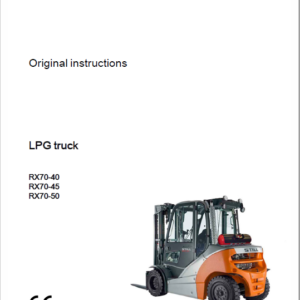 Still Electric Forklift Truck RX70: RX70-40, RX70-45, RX70-50 Repair Manual