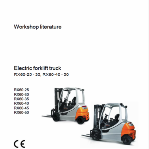 Still Electric Forklift Truck RX60: Model RX60-25, RX60-30, RX60-35 Repair Manual