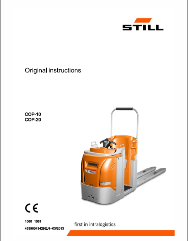 Still COP-20, COP-H10, COP-LH10, CS20, CS10M, CS16S, CS30Z, EGU-S, EGU, EGV Repair Manual