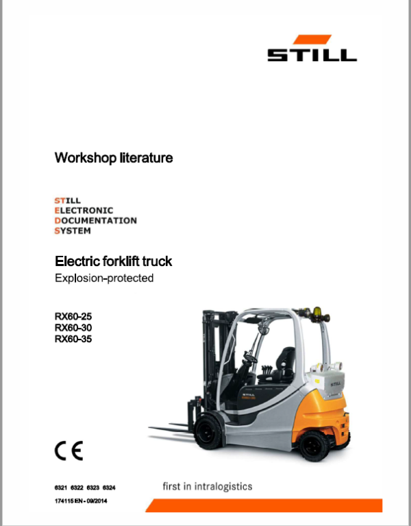 Still Electric Forklift Truck RX60: Model RX60-25, RX60-30, RX60-35 Repair Manual