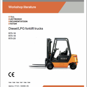 Still Electric Fork Truck R70: R70-16 R70-18 R70-20 Repair Circuit Workshop Operating Manual