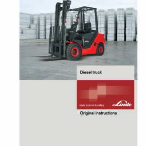 Linde Series 1283 Diesel Forklift Truck: HT25D HT25Ts HT30D HT30Ts Repair Service Manual