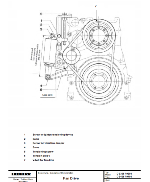 Liebherr Diesel Engine D9306 9308 9406 9408 Service Manual TM-1831 & TM-2224