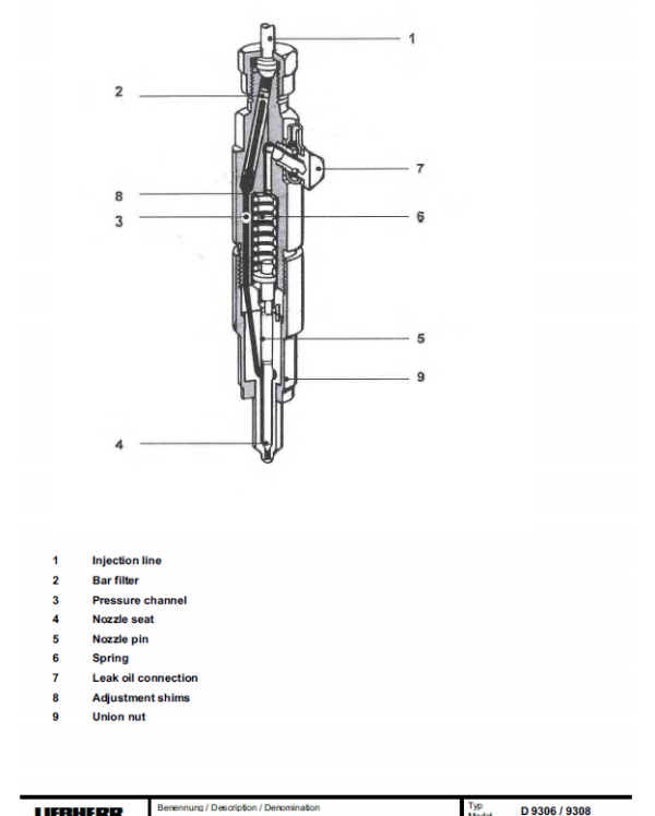 Liebherr Diesel Engine D9306 9308 9406 9408 Service Manual TM-1831 & TM-2224