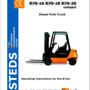 Still Electric Fork Truck R70: R70-16 R70-18 R70-20 Repair Circuit Workshop Operating Manual