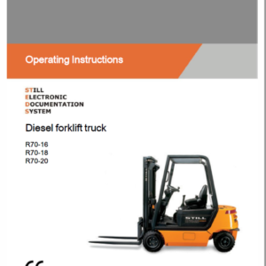 Still Electric Fork Truck R70: R70-16 R70-18 R70-20 Repair Circuit Workshop Operating Manual