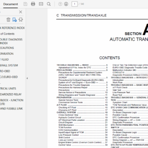 Nissan X-Trail T30 – 2001-2007 Repair Manual