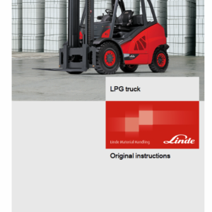 Linde 394 Forklift Truck H-Series: H40, H45, H50 Service Training (Workshop) Manual