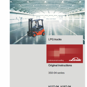 Linde Type 350 LPG Forklift Truck: H12, H16, H18, H20  Service Manual