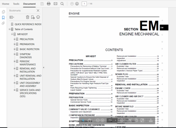 Nissan Duke F15 2011-2017 Repair Manual