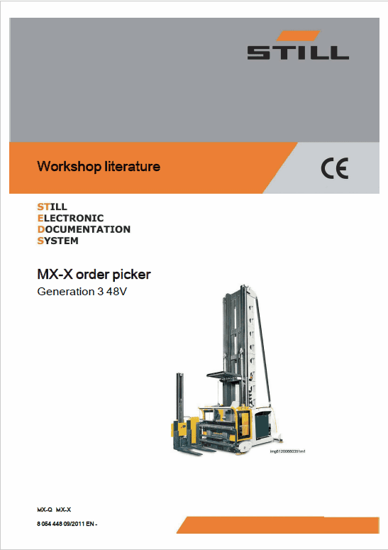 Still MX-X Order Picking Truck  Generation 3, 48v and 80v Workshop Repair Manual