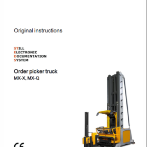 Still MX-X Order Picking Truck  Generation 3, 48v and 80v Workshop Repair Manual