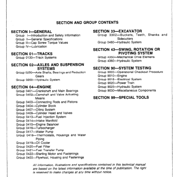 John Deere 490 Excavator Service Manual TM-1302