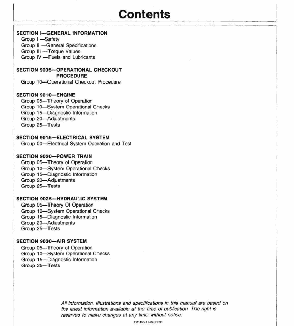 John Deere 495D Excavator Service Manual