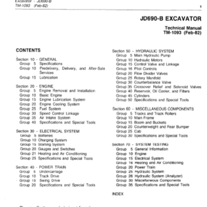 John Deere 690B Excavator Service Manual TM-1093