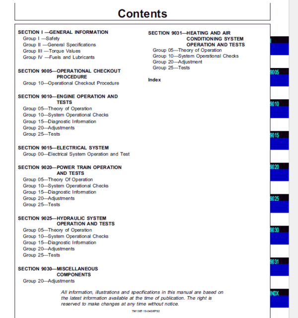 John Deere 690D, 693D Excavator Service Manual TM-1387