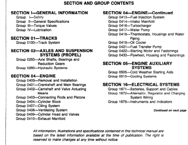 John Deere 790, 792 Excavator Service Manual TM-1320