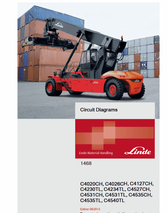 Linde Series 1468 Reachstacker : C4020-4535CH, C4230-4540TL Workshop Training Manual