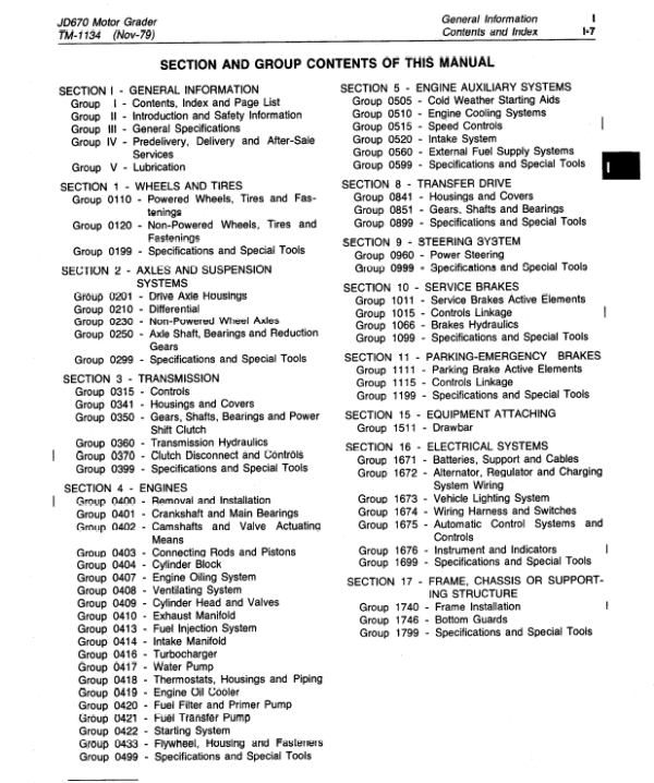 John Deere 670 Motor Grader Service Manual TM-1134