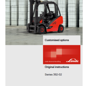 Linde 392 Forklift : H20D, H25D, H20T, H25T Service Repair Manual