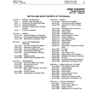 John Deere 862 Scraper Service Manual TM-1212