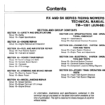 John Deere RX63, RX73, SX75, RX95, SX95 Mowers Service Manual TM-1391