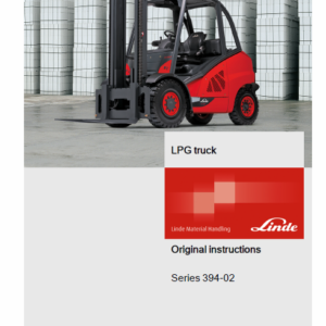 Linde 394 Forklift Truck H-Series: H40, H45, H50 Service Training (Workshop) Manual