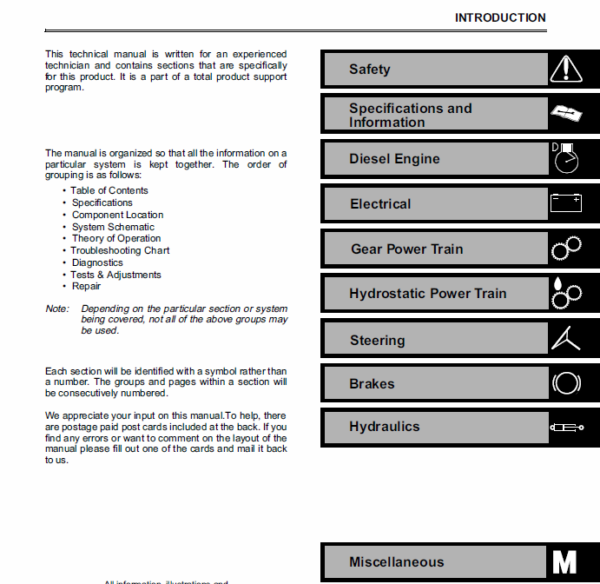 John Deere 4100 Compact Utility Tractors Service Manual TM-1630