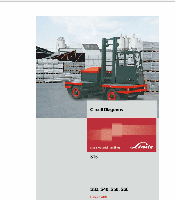 Linde 316 Forklift Truck: S30, S30W, S40, S40W, S50, S50W, S60, S60W Repair Manual