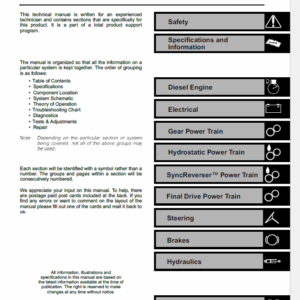 John Deere 4200, 4300, 4400 Compact Utility Tractors Service Manual