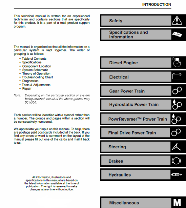 John Deere 4500, 4600 and 4700 Tractor Service Manual