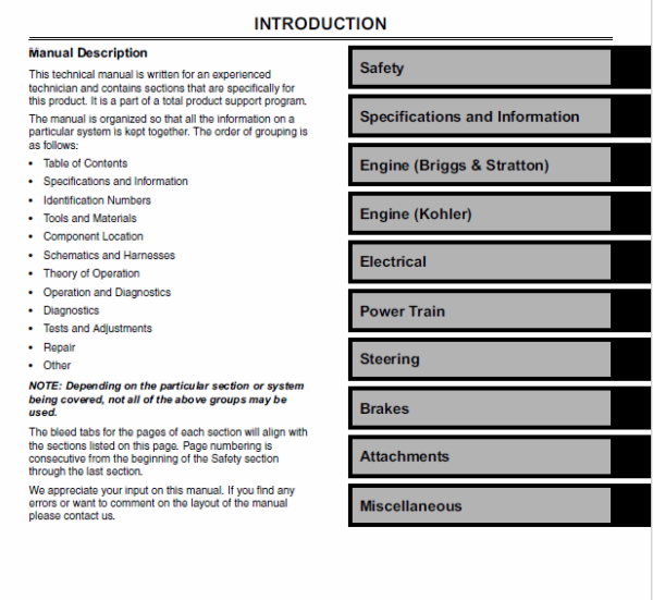 John Deere SST15, SST16, SST18 Lawn Tractor Service Manual TM-1908