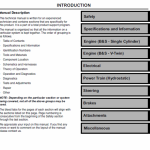 John Deere L105, L107, L120 Lawn Tractor Service Manual TM-2185