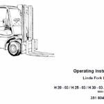 Linde Type 351 LPG Forklift Truck: H20, H25, H30, H35  Service Training Manual