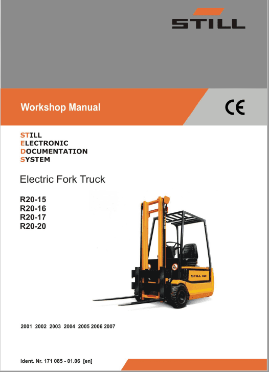 Still Electric Fork Truck R20: R20-15, R20-16, R20-17, R20-20 Repair Workshop Manual