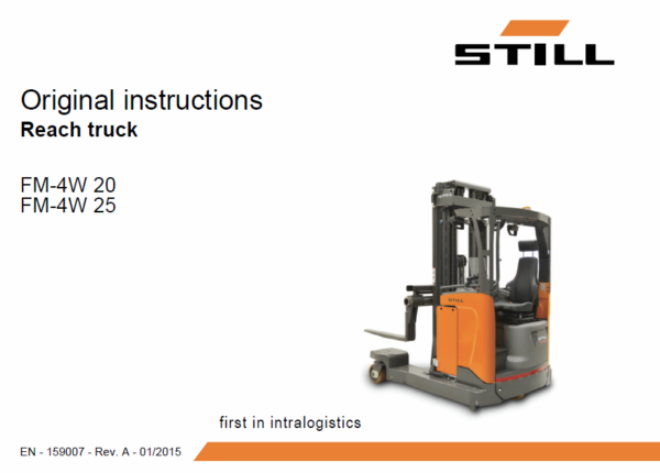 Still FM-4W 20 and FM-4W 25 Reach Truck Workshop Repair Manual