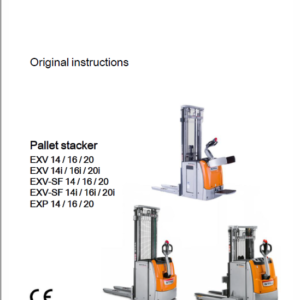 Still EXV 10,EXV 12, EXV 14AC, EXP and all EXV Model Pallet Stacker Workshop Repair Manual