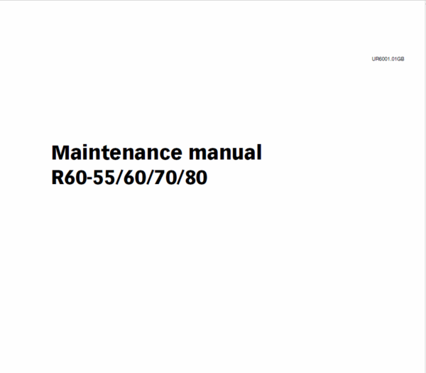 Still Electric Fork Truck R60-55, R60-60, R60-70, R60-80 Workshop Repair Manual