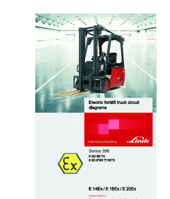 Linde Series 386 Electric Forklift Truck: E12, E14, E15, E16, E18, E20 Workshop Manual