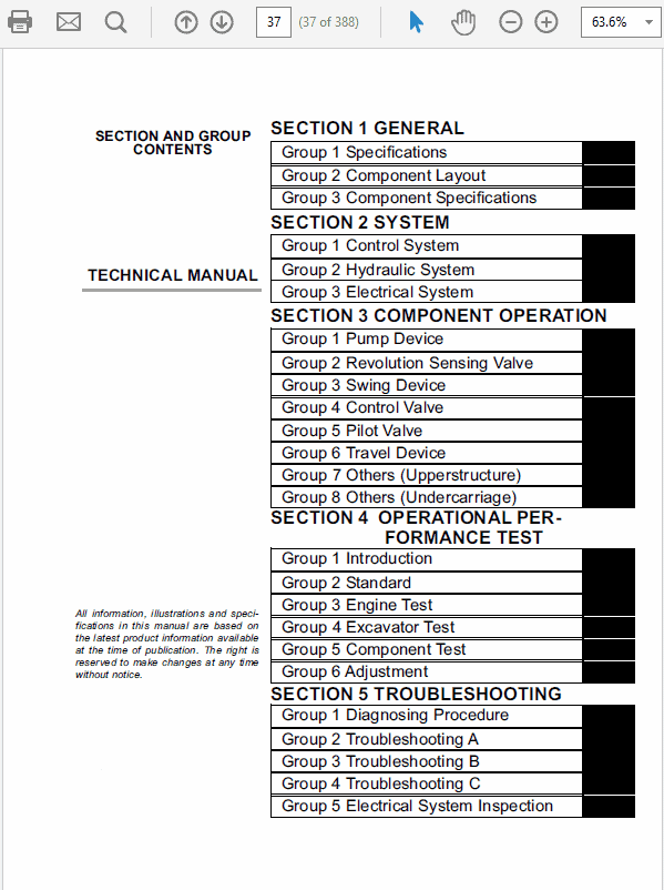 Hitachi ZX60USB-3 and ZX60USB-3F Excavator Service Manual