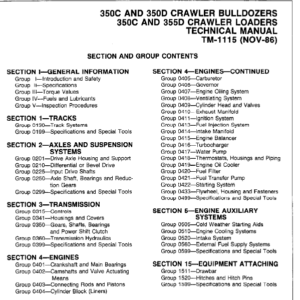 John Deere 350C, 350D, 355D Crawler Tractor Loaders Service Manual