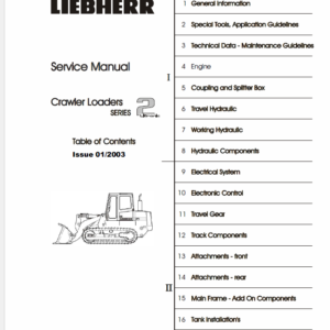 Liebherr Crawler Dozers Series 2 Service Manual TM-1945 & TM-1946