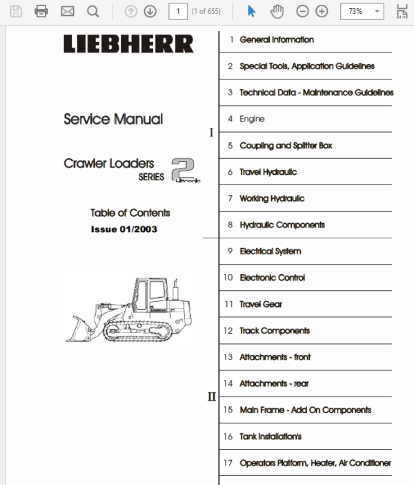 Liebherr Crawler Dozers Series 2 Service Manual TM-1945 & TM-1946