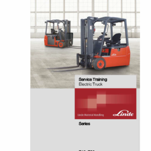 Linde Series 346 Electric Forklift Truck:  E18, E20, E20P Workshop Repair Manual