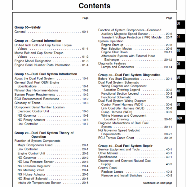 John Deere 400 Series 6076AFD Dual Fuel Engines Service Manual CTM93