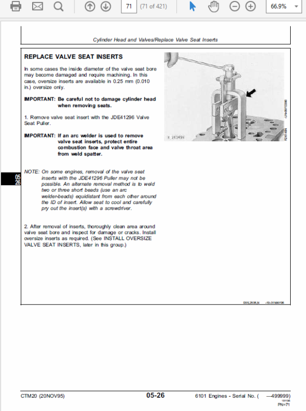 John Deere 500 Series 6101 Diesel Engines Manual CMT20