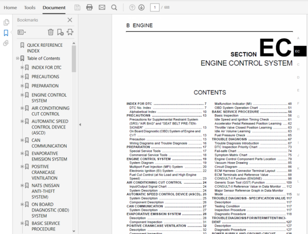 Nissan Murano Z50 2005 -2008 Repair Manual