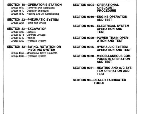 John Deere 790, 792 Excavator Service Manual TM-1320