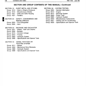 John Deere 890 Excavator Service Manual TM-1163